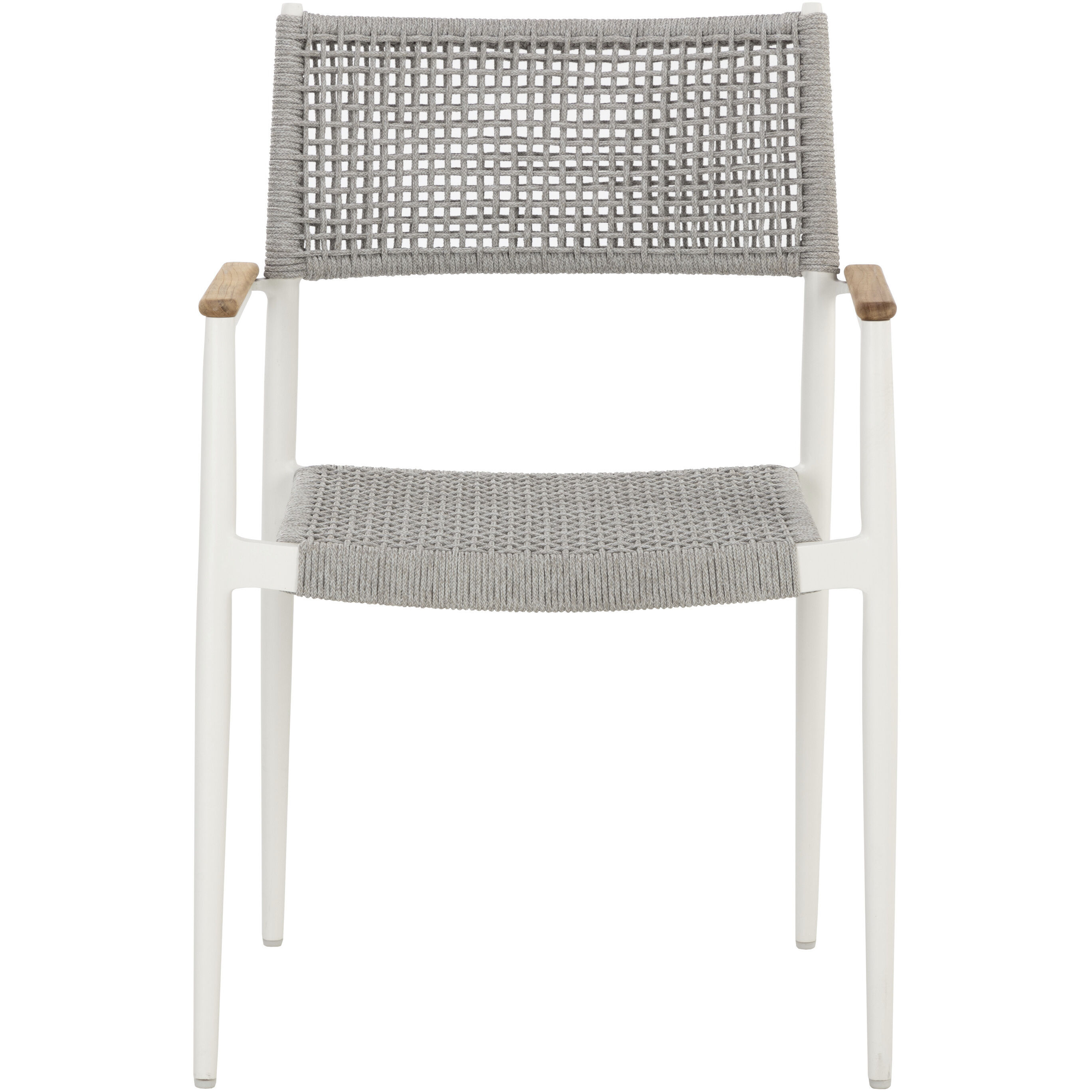 Nava White Outdoor Stackable Dining Armchair, Set Of 2